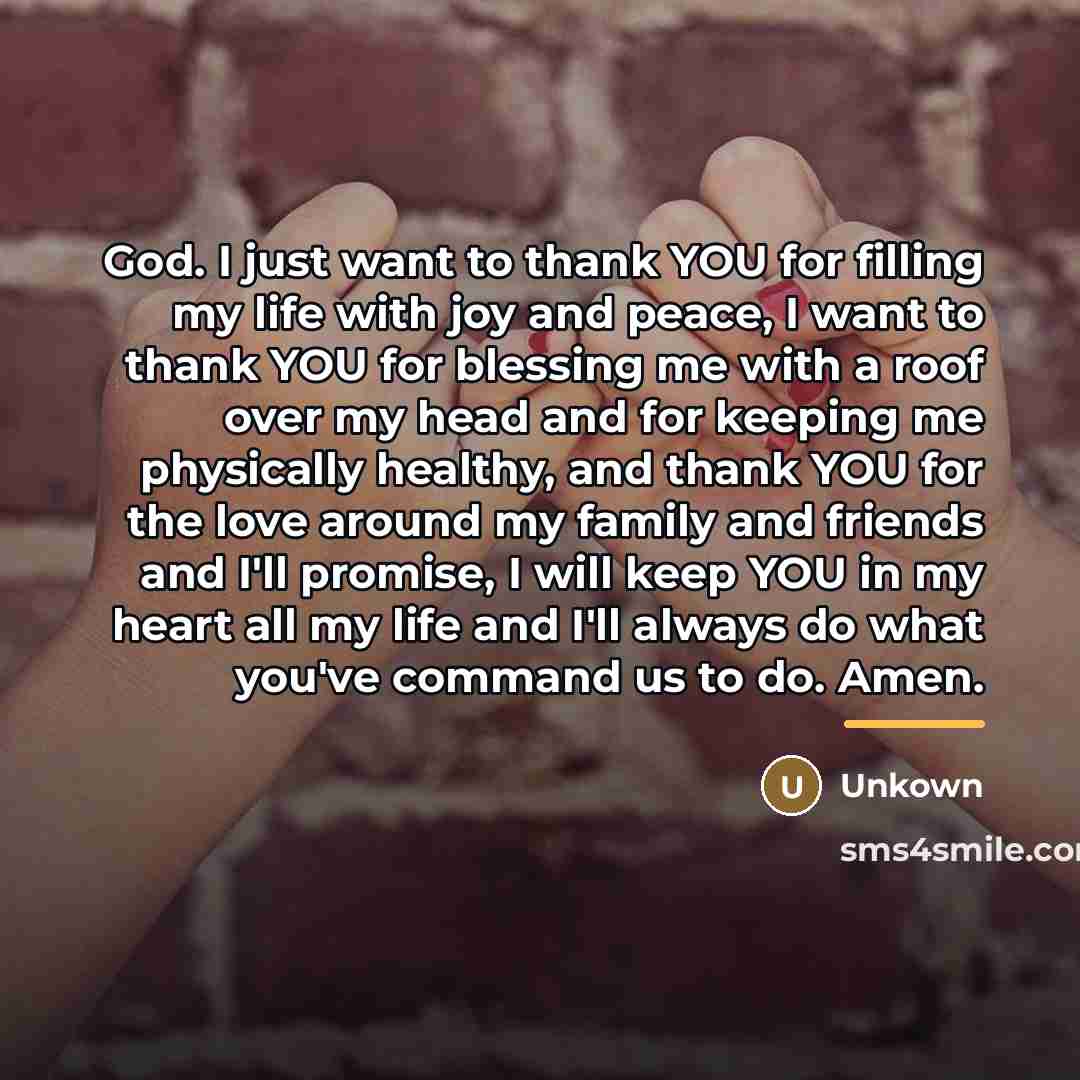 “God. I just want to thank YOU for filling my…” quote by Unkown