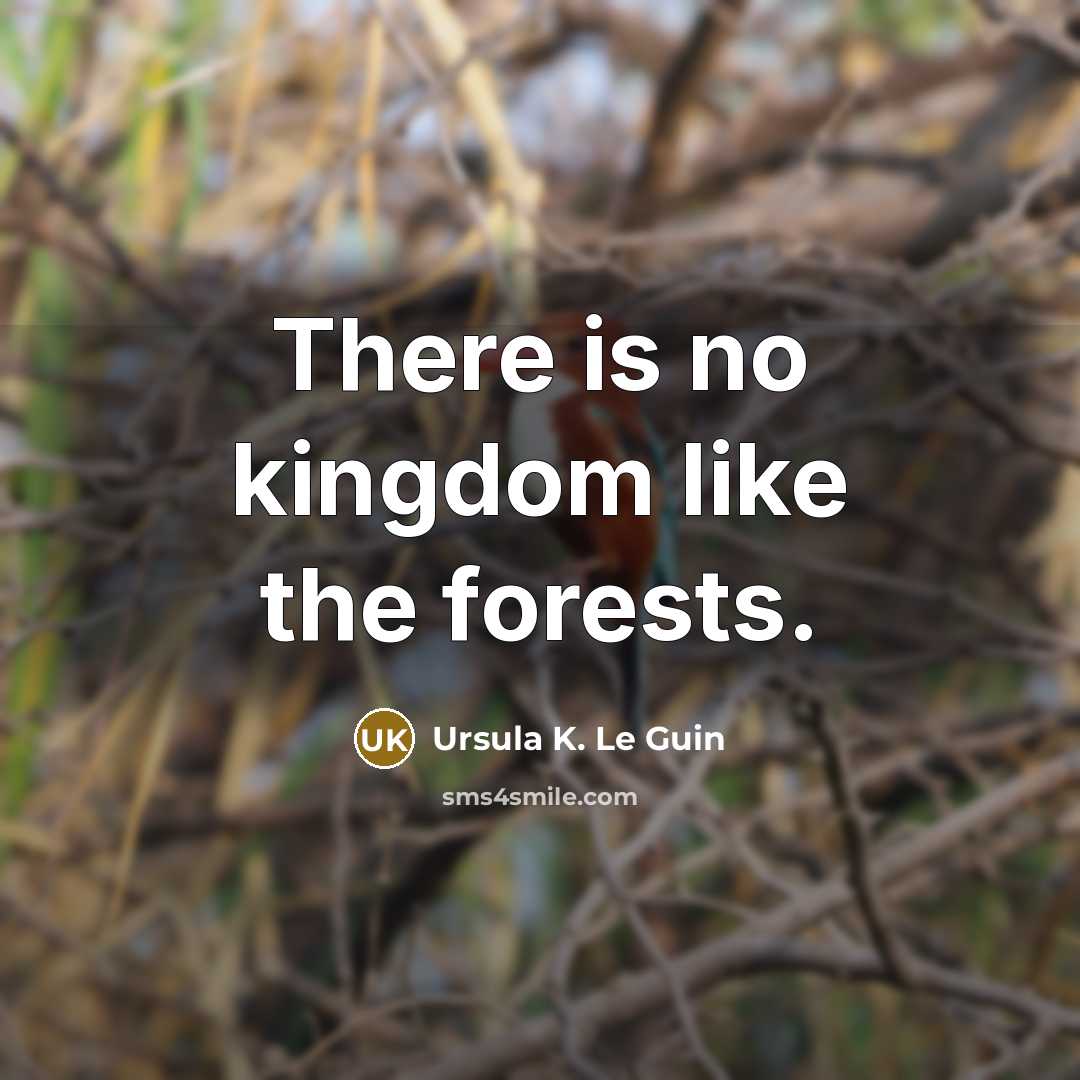 “There is no kingdom like the forests.…” quote by Ursula K. Le Guin