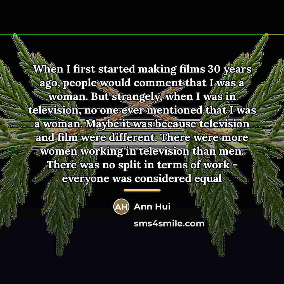 “When I first started making films 30 years ago, people…” quote by Ann Hui