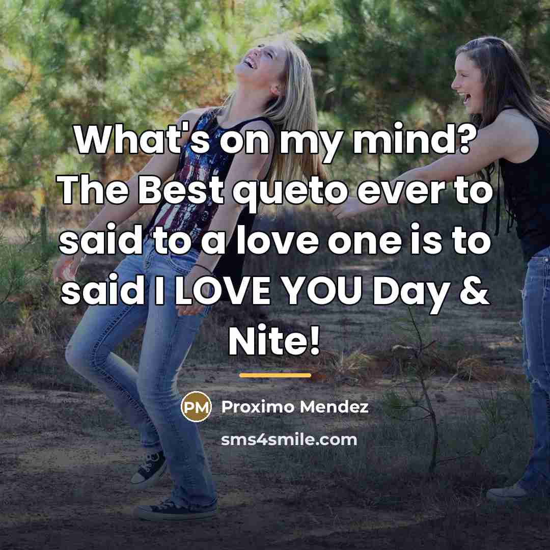 “What's on my mind? The Best queto ever to said…” quote by Proximo Mendez