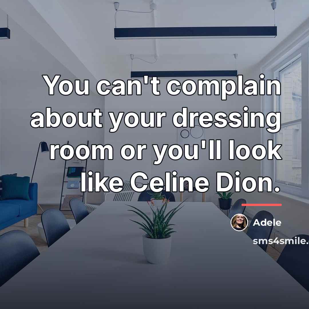 “You can't complain about your dressing room or you'll look…” quote by Adele