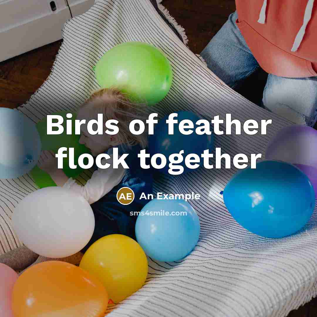 “Birds of feather flock together” quote by An Example