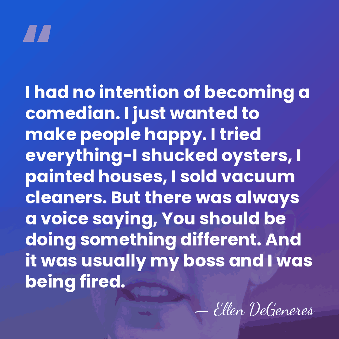 I had no intention of becoming a comedian. I just wanted to&hellip; - Ellen DeGeneres