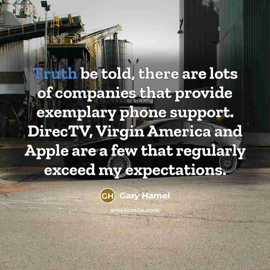 “Truth be told, there are lots of companies that provide…” quote by Gary Hamel