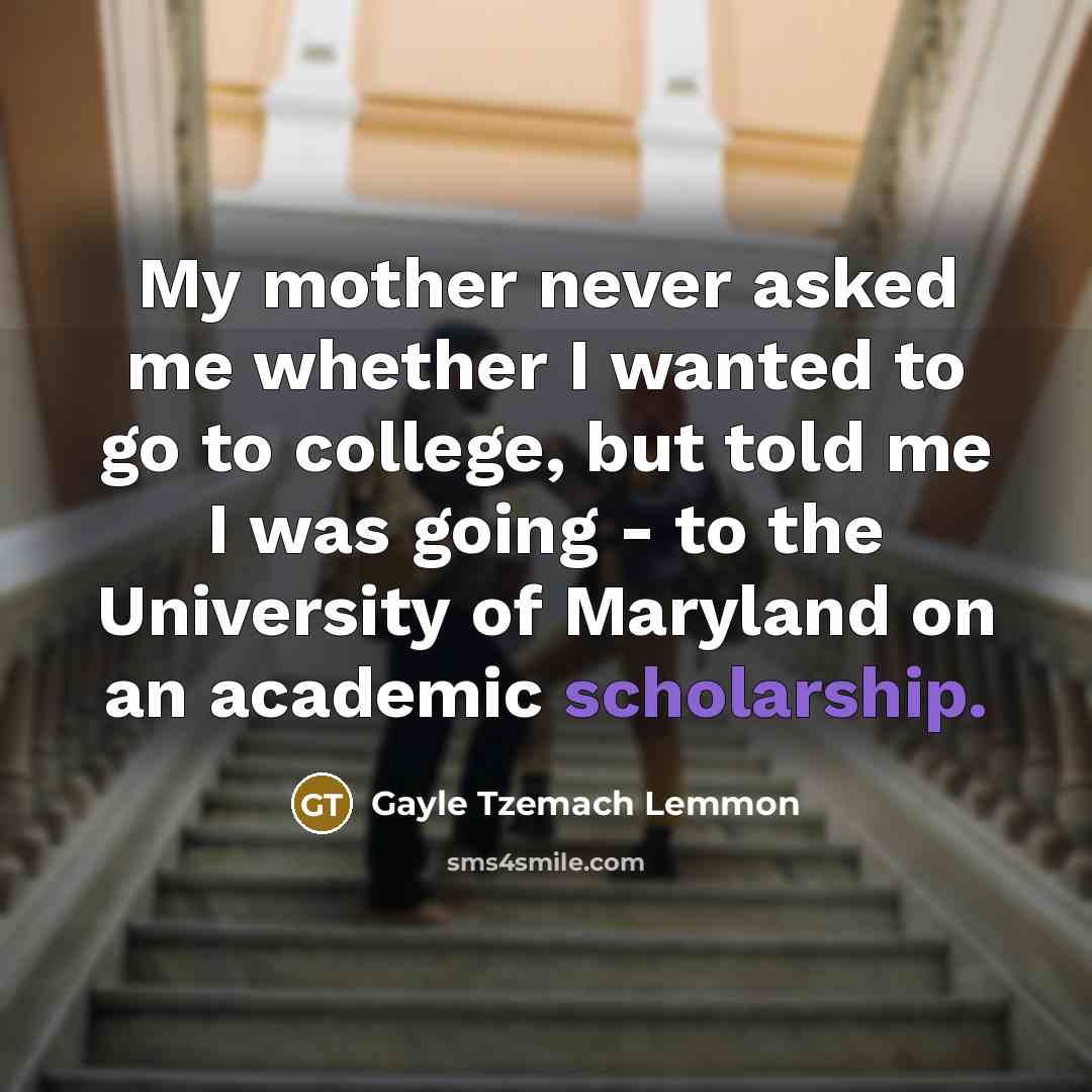 “My mother never asked me whether I wanted to go…” quote by Gayle Tzemach Lemmon
