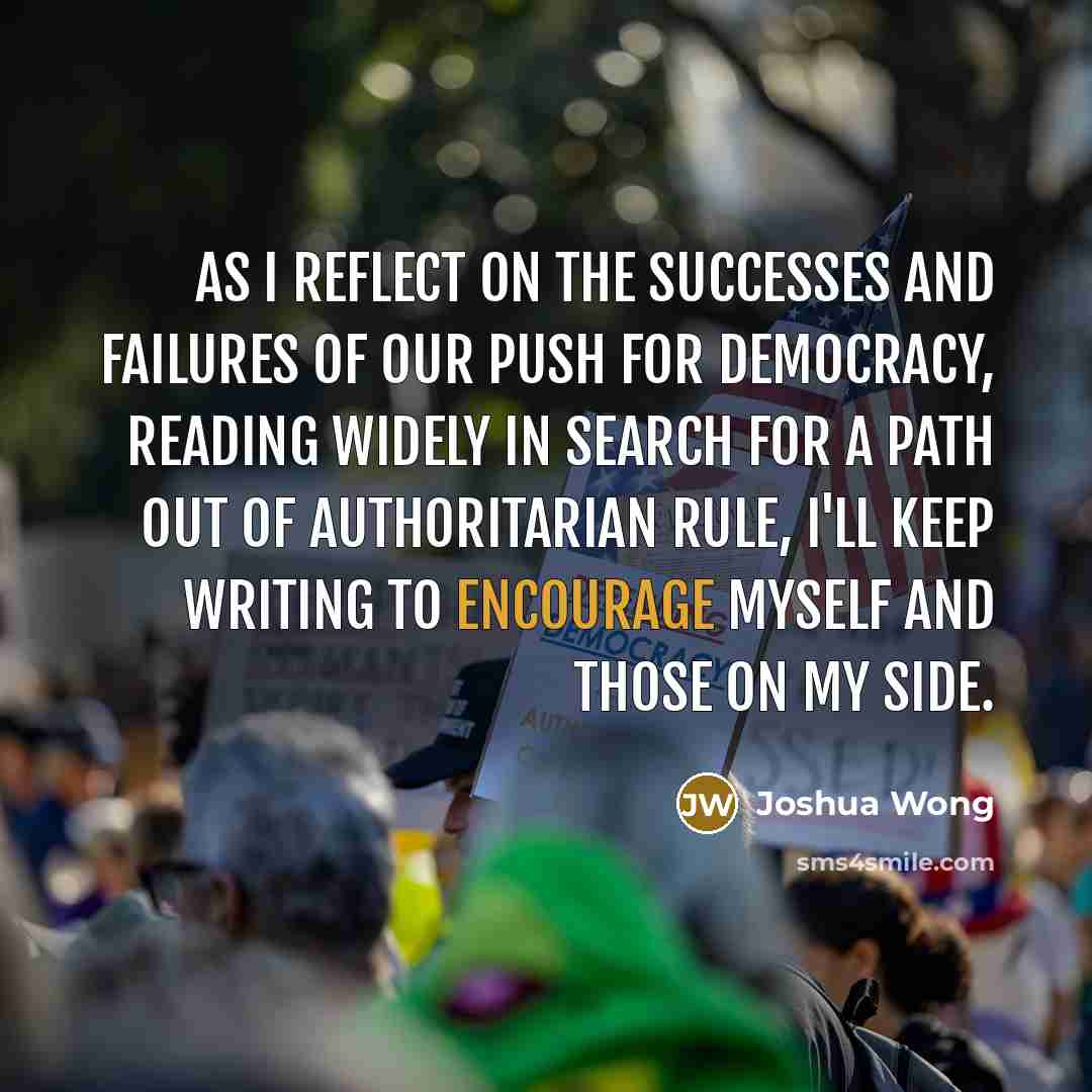 “As I reflect on the successes and failures of our…” quote by Joshua Wong