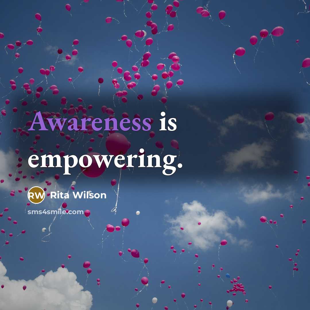 “Awareness is empowering.…” quote by Rita Wilson