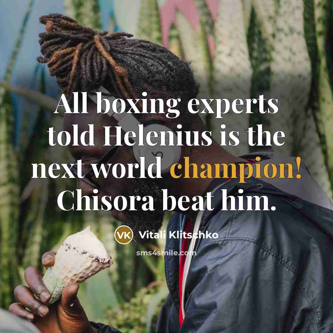 “All boxing experts told Helenius is the next world champion!…” quote by Vitali Klitschko