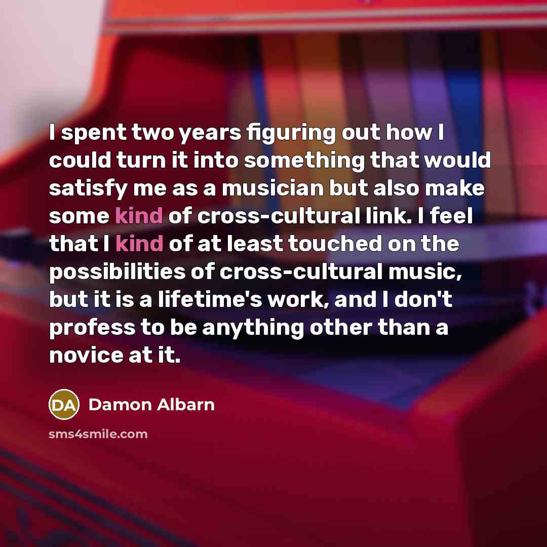 “I spent two years figuring out how I could turn…” quote by Damon Albarn