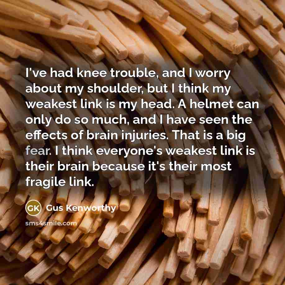 “I've had knee trouble, and I worry about my shoulder,…” quote by Gus Kenworthy
