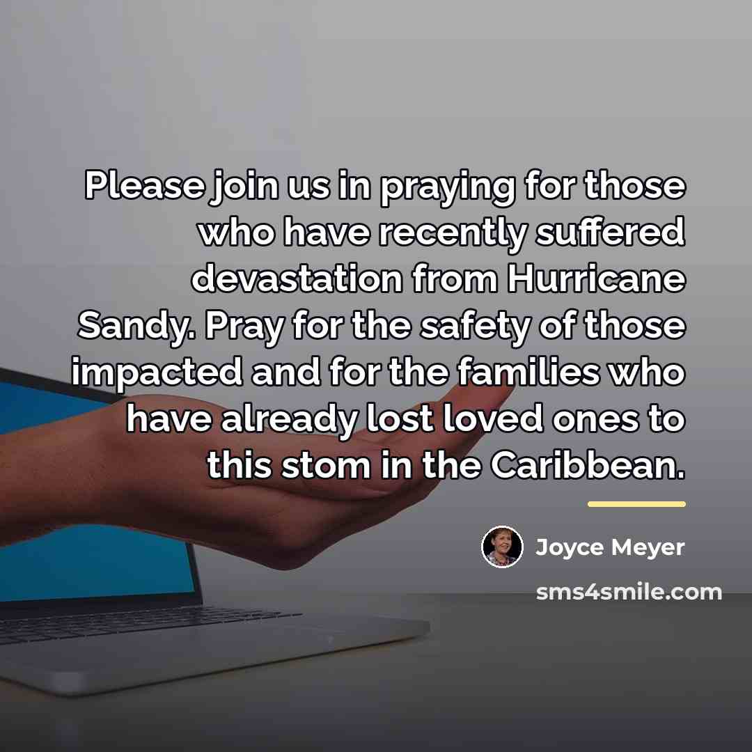 “Please join us in praying for those who have recently…” quote by Joyce Meyer