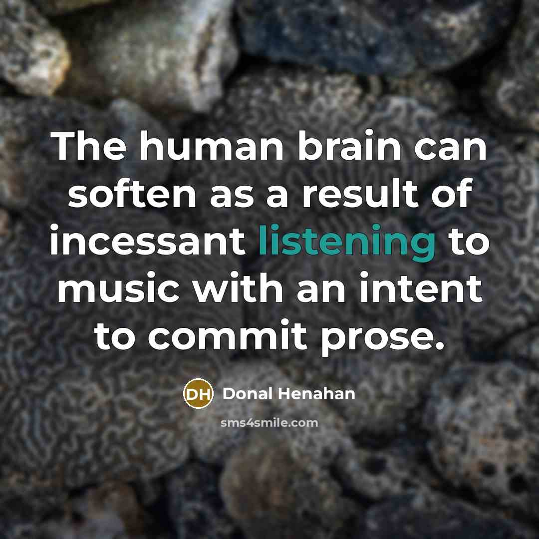 “The human brain can soften as a result of incessant…” quote by Donal Henahan