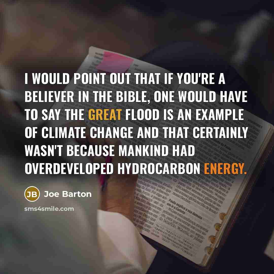 “I would point out that if you're a believer in…” quote by Joe Barton