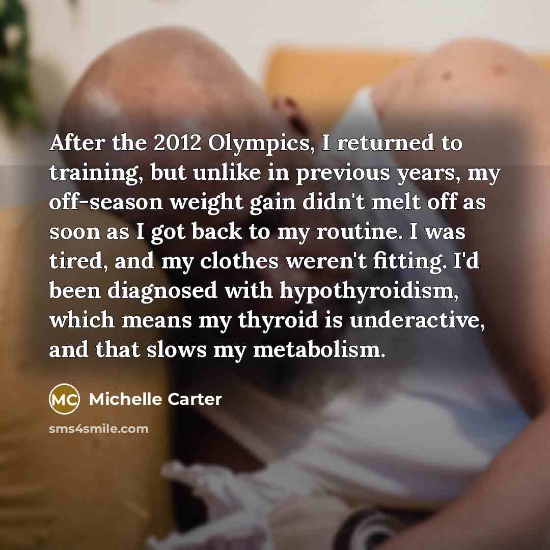 “After the 2012 Olympics, I returned to training, but unlike…” quote by Michelle Carter