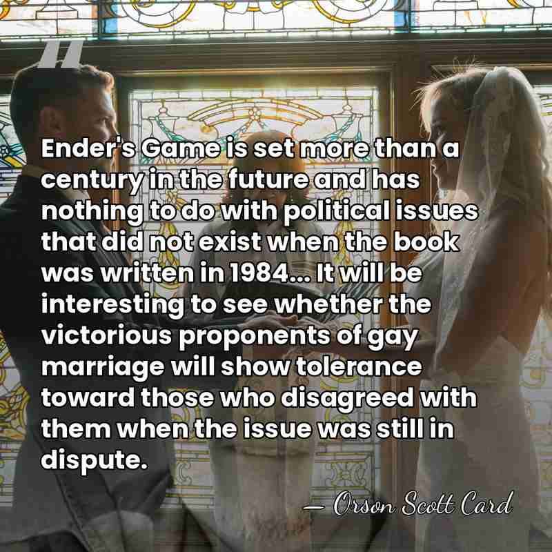 Ender's Game is set more than a century in the future and&hellip; - Orson Scott Card
