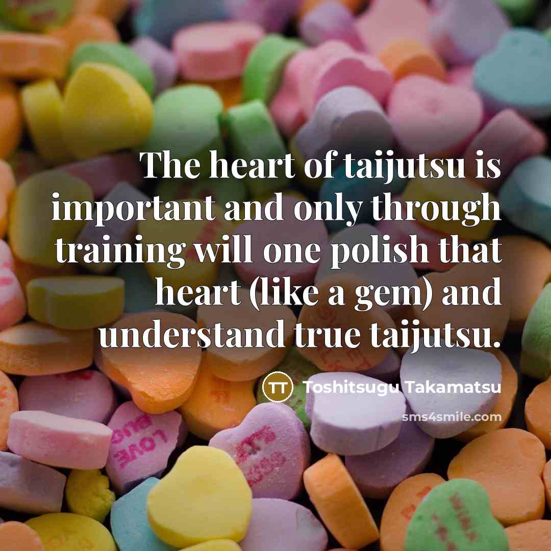 “The heart of taijutsu is important and only through training…” quote by Toshitsugu Takamatsu