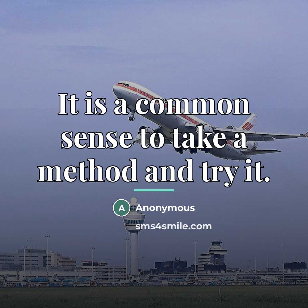 “It is a common sense to take a method and…” quote by Anonymous