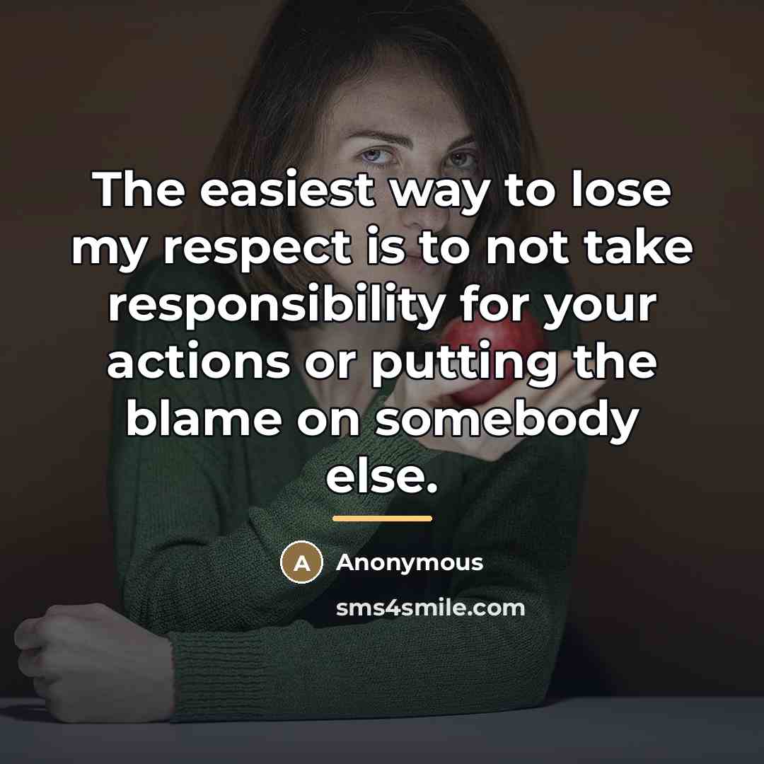 “The easiest way to lose my respect is to not…” quote by Anonymous