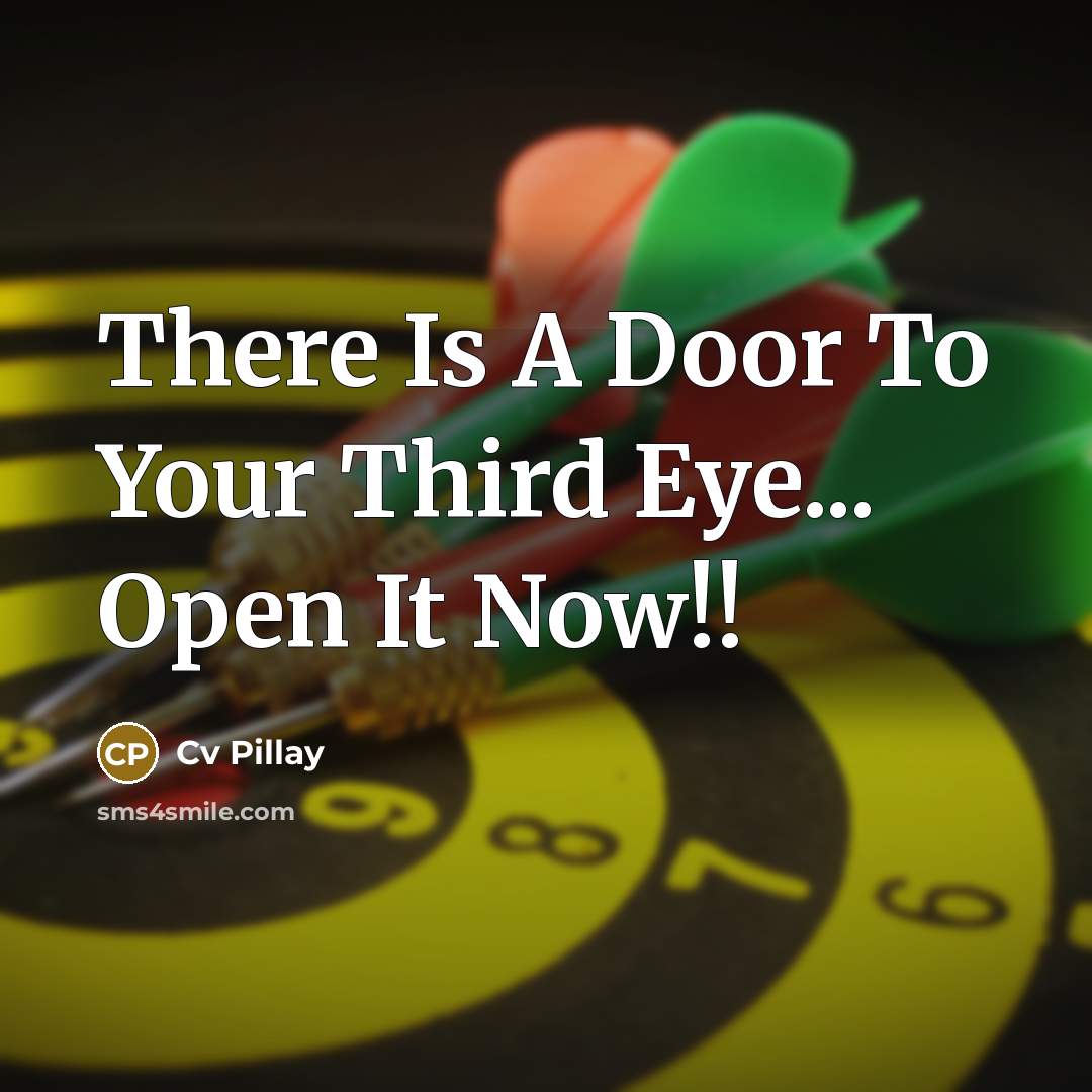 “There Is A Door To Your Third Eye... Open It…” quote by Cv Pillay