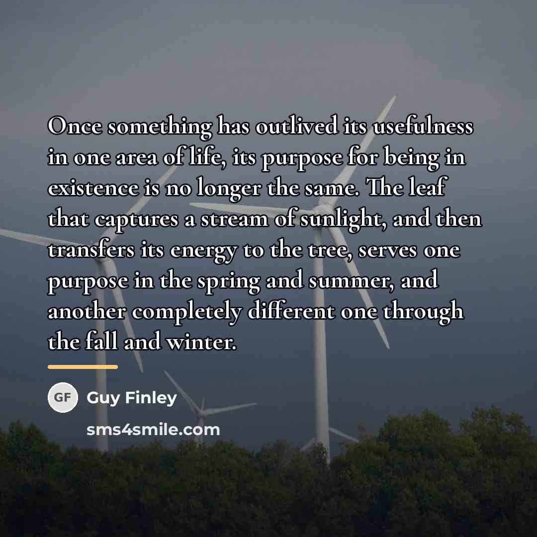“Once something has outlived its usefulness in one area of…” quote by Guy Finley
