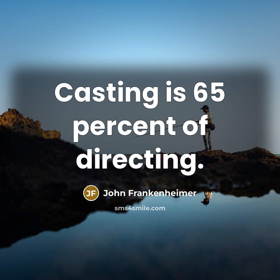 “Casting is 65 percent of directing.…” quote by John Frankenheimer