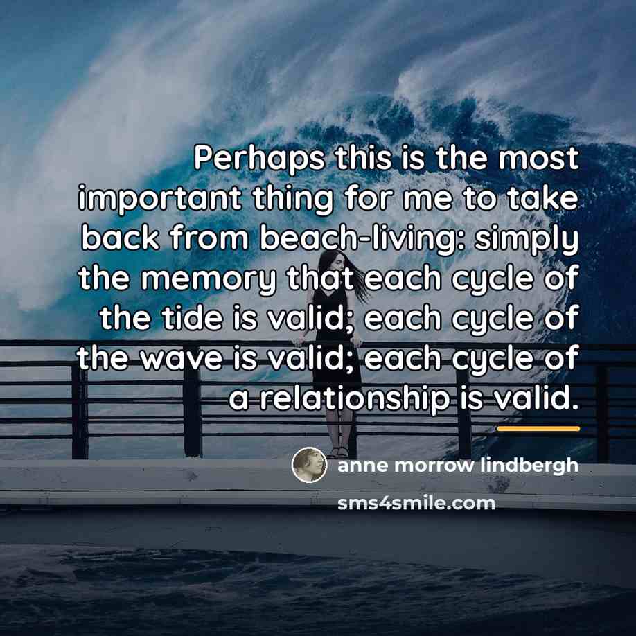 “Perhaps this is the most important thing for me to…” quote by Anne Morrow Lindbergh