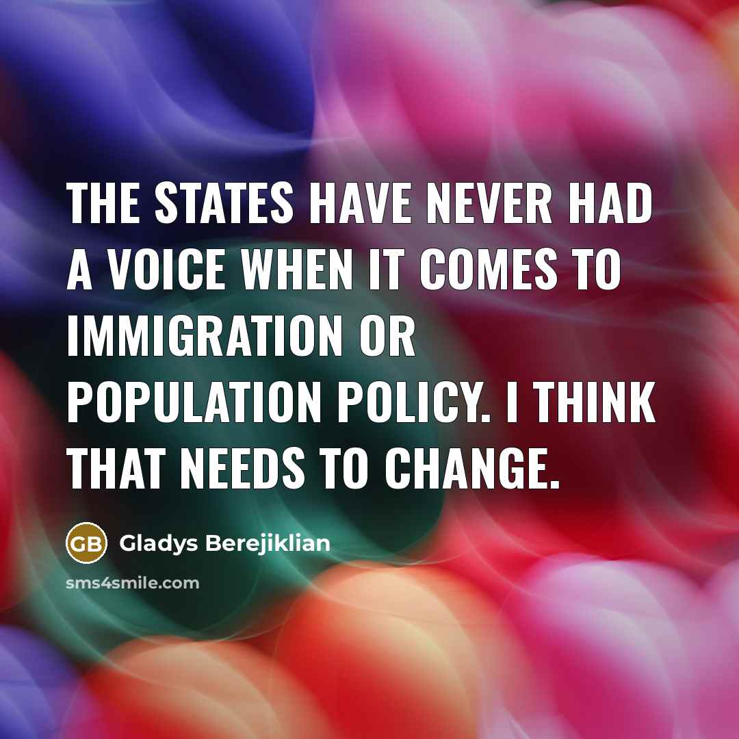 “The states have never had a voice when it comes…” quote by Gladys Berejiklian