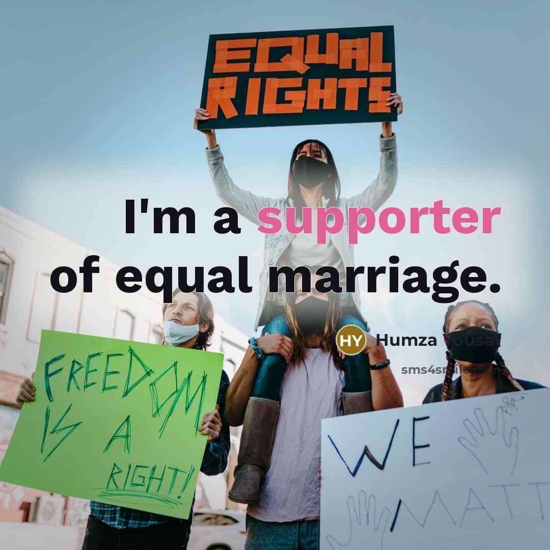 “I'm a supporter of equal marriage.…” quote by Humza Yousaf