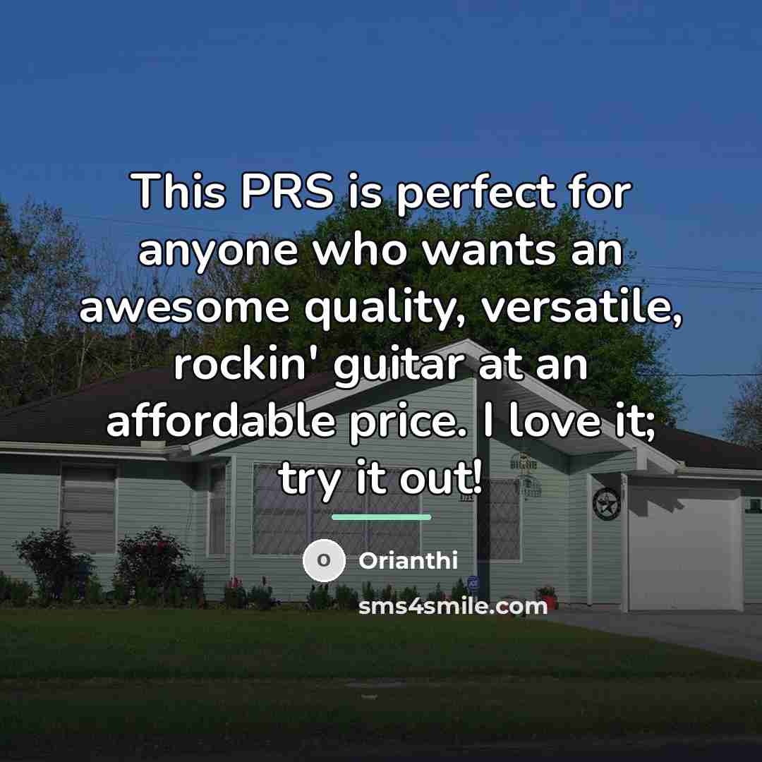 “This PRS is perfect for anyone who wants an awesome…” quote by Orianthi
