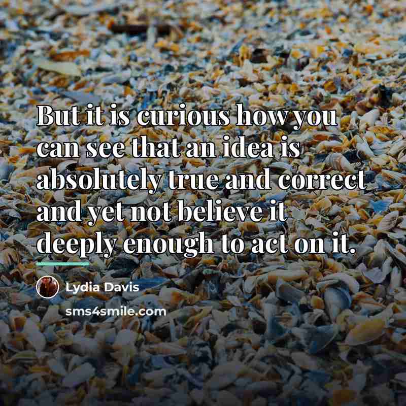 “But it is curious how you can see that an…” quote by Lydia Davis