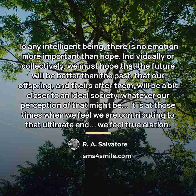 “To any intelligent being, there is no emotion more important…” quote by R. A. Salvatore