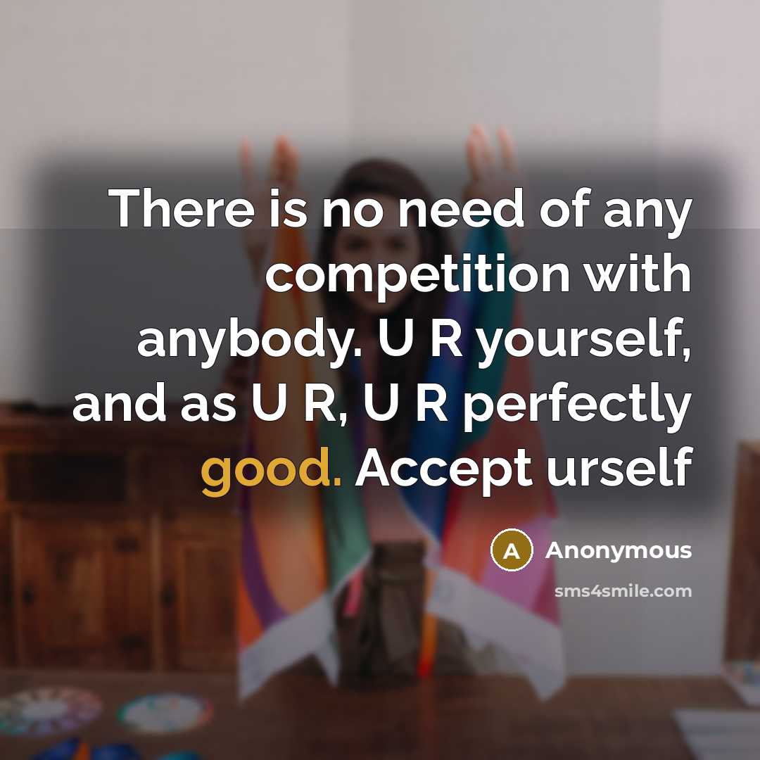 “There is no need of any competition with anybody. U…” quote by Anonymous