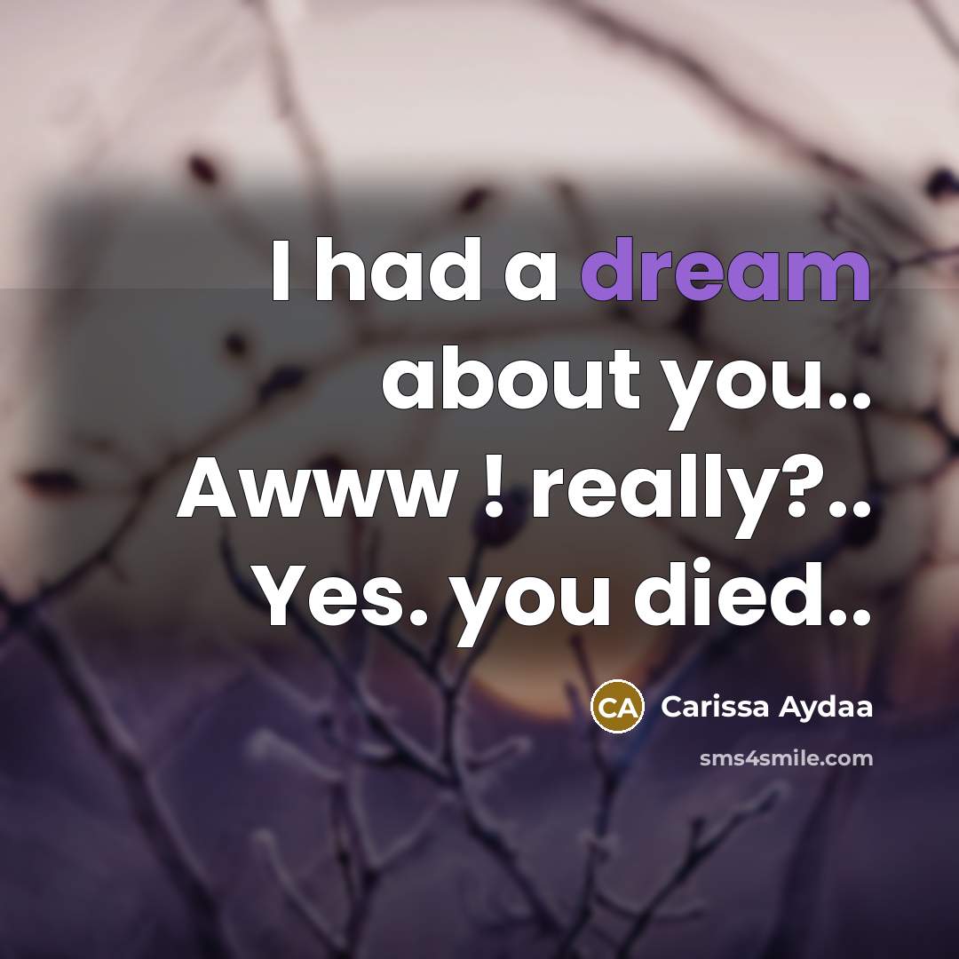 “I had a dream about you.. Awww ! really?.. Yes.…” quote by Carissa Aydaa