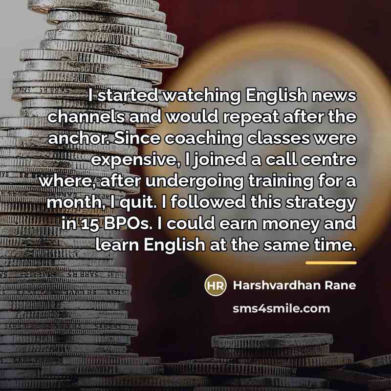 “I started watching English news channels and would repeat after…” quote by Harshvardhan Rane