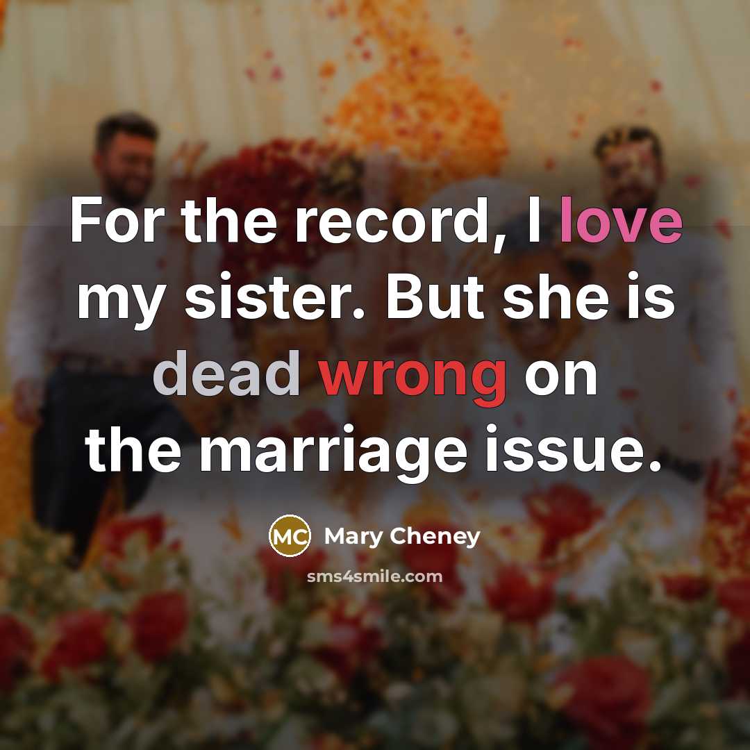 “For the record, I love my sister. But she is…” quote by Mary Cheney