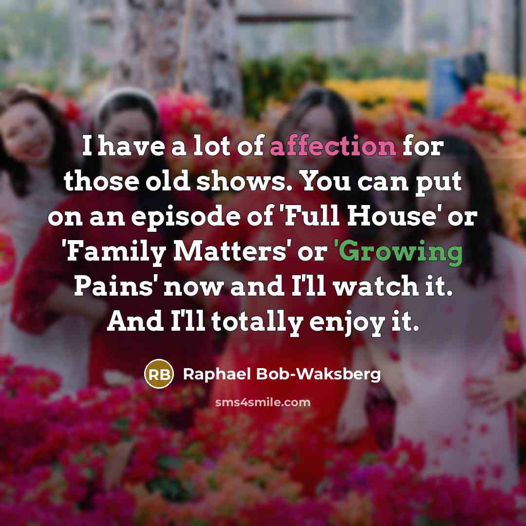 “I have a lot of affection for those old shows.…” quote by Raphael Bob-Waksberg