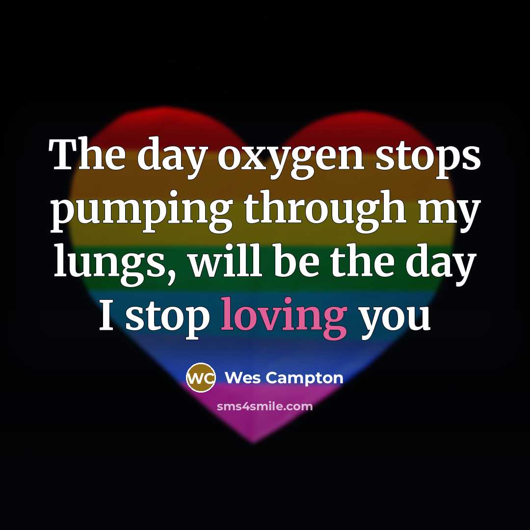 “The day oxygen stops pumping through my lungs, will be…” quote by Wes Campton