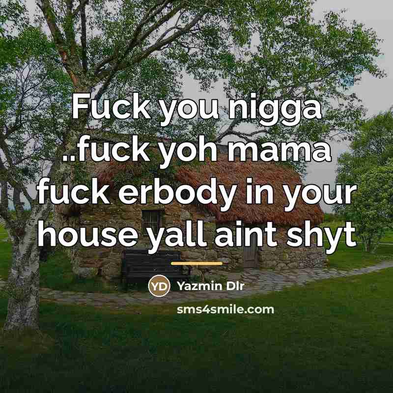 “Fuck you nigga ..fuck yoh mama fuck erbody in your…” quote by Yazmin Dlr