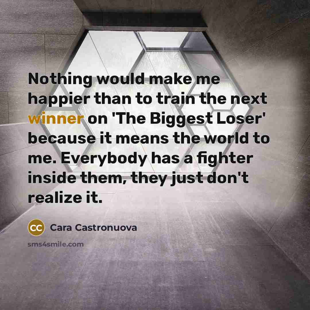“Nothing would make me happier than to train the next…” quote by Cara Castronuova