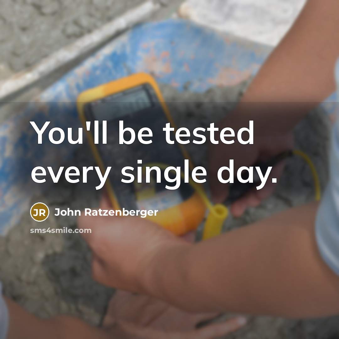 “You'll be tested every single day.…” quote by John Ratzenberger