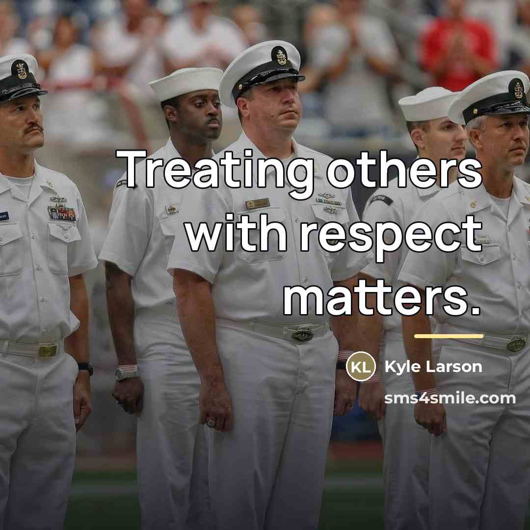 “Treating others with respect matters.…” quote by Kyle Larson