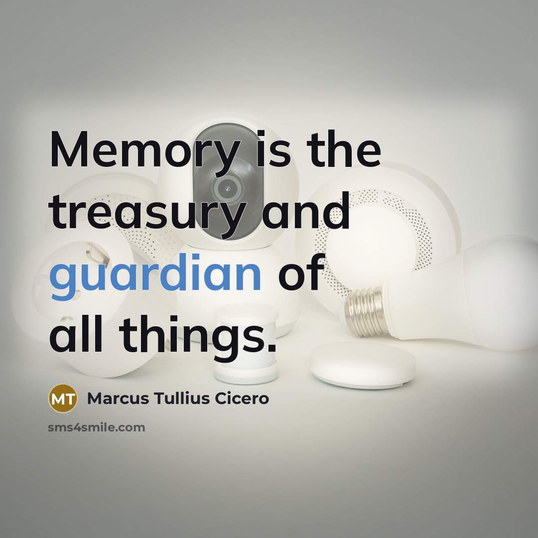 “Memory is the treasury and guardian of all things.…” quote by Marcus Tullius Cicero