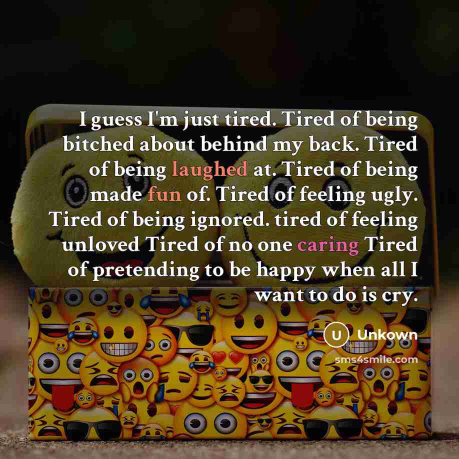 “I guess I'm just tired. Tired of being bitched about…” quote by Unkown