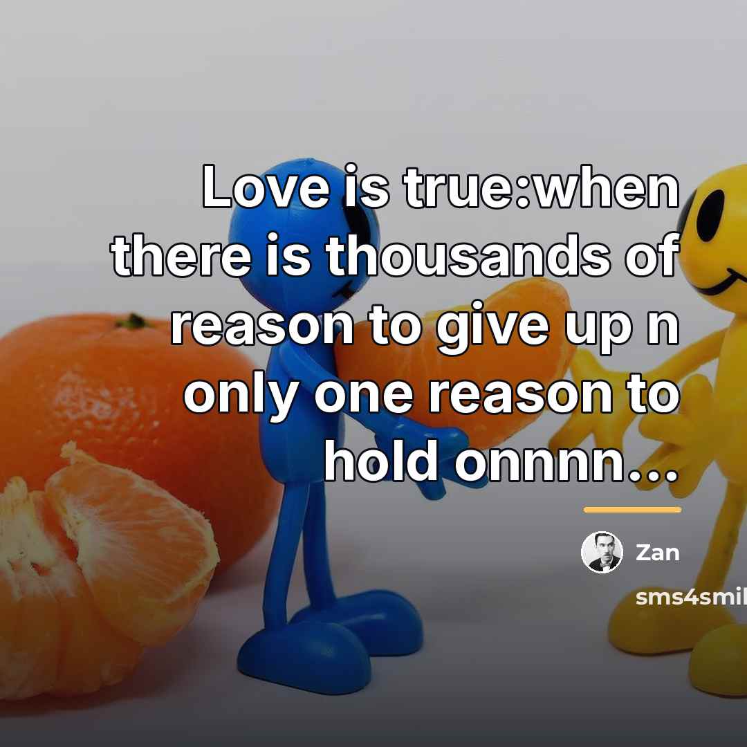 “Love is true:when there is thousands of reason to give…” quote by Zan