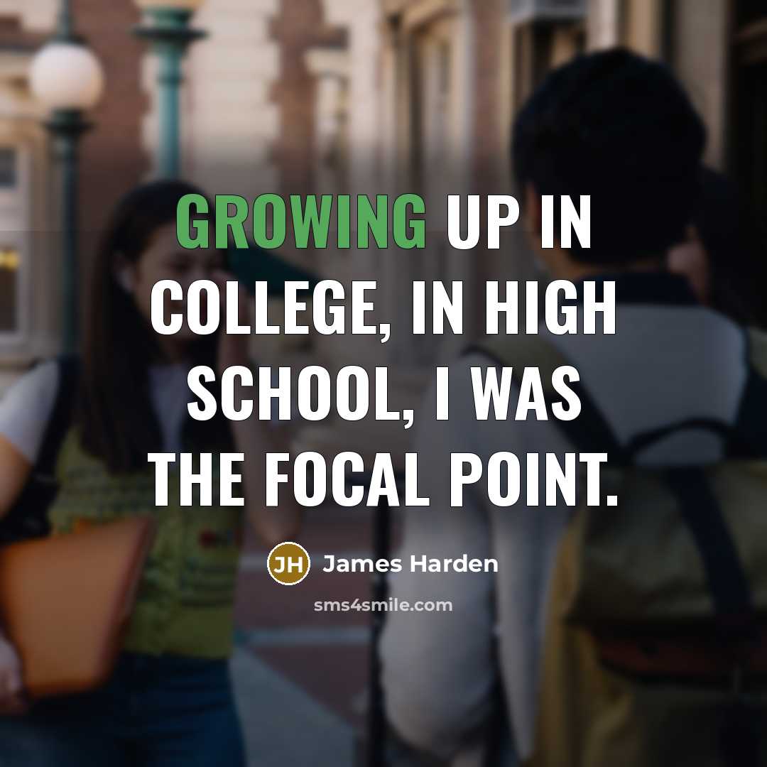 “Growing up in college, in high school, I was the…” quote by James Harden