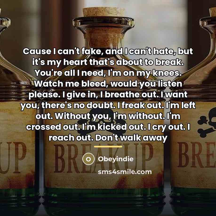 “Cause I can't fake, and I can't hate, but it's…” quote by Obeyindie
