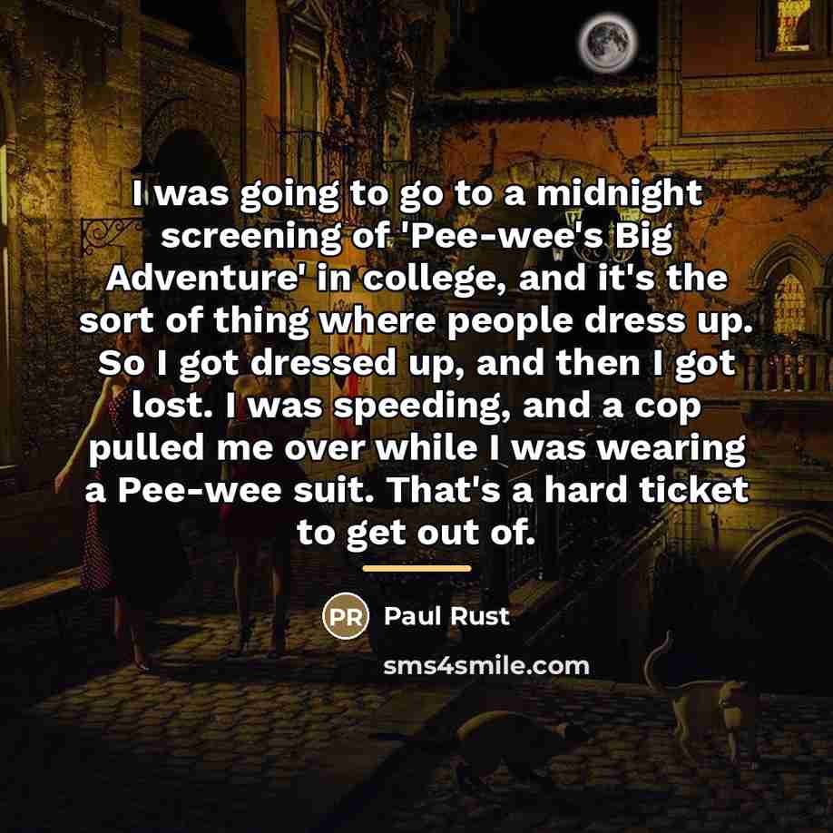 “I was going to go to a midnight screening of…” quote by Paul Rust