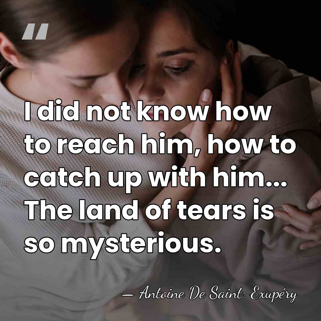 I did not know how to reach him, how to catch up&hellip; - Antoine De Saint-Exupéry