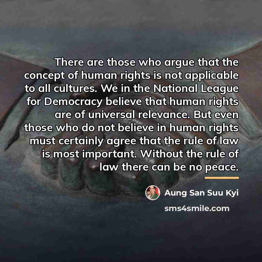 “There are those who argue that the concept of human…” quote by Aung San Suu Kyi