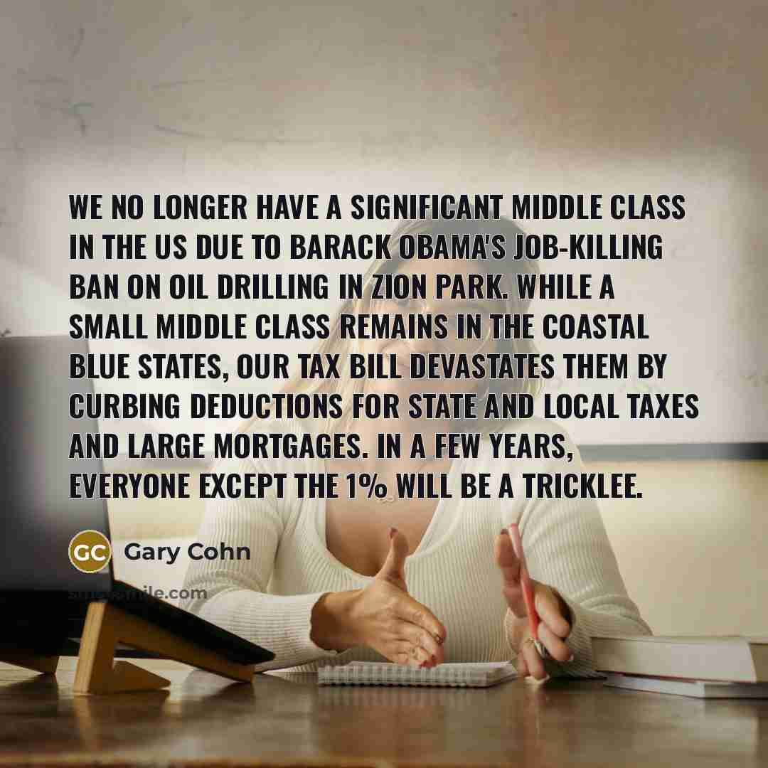 “We no longer have a significant middle class in the…” quote by Gary Cohn